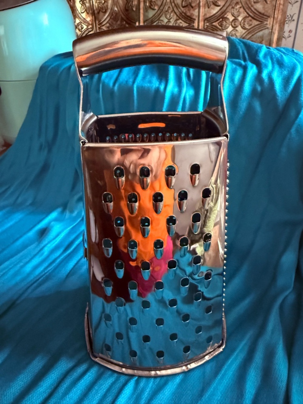 Stainless Steel Box Grater in Reflective Silver